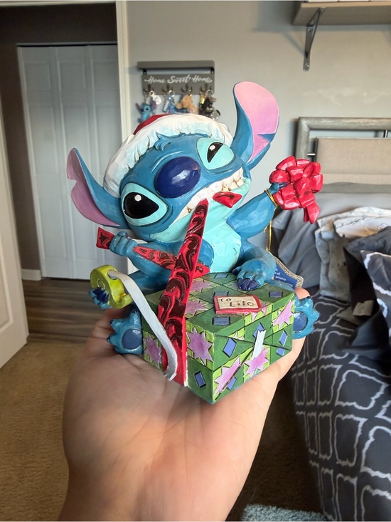Disney Other - BNWT Disney Stitch Holiday Figurine Santa Stitch Wrapping Present